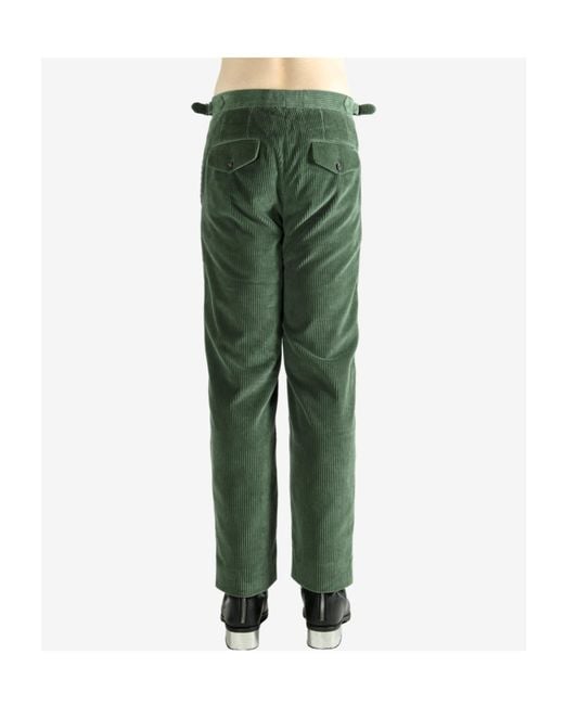 Bode Green Corduroy Trousers for men
