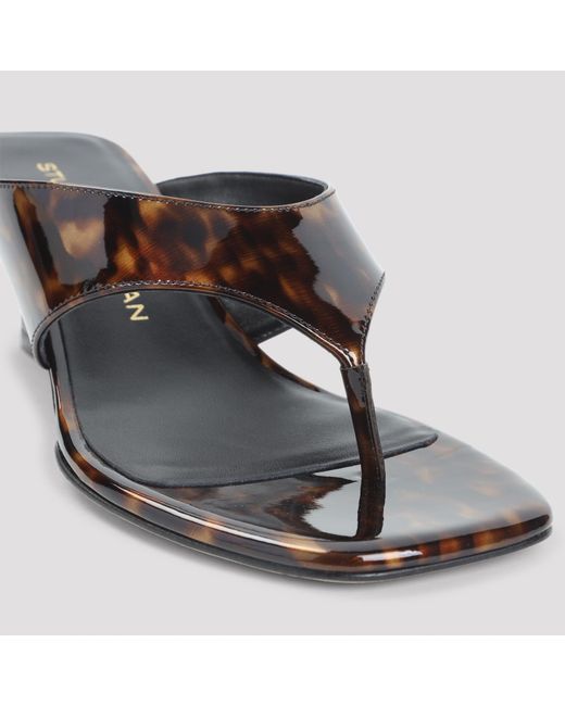 Stuart Weitzman Brown Vinnie Wedge Thong 50
