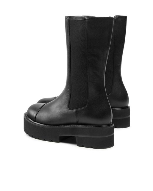 Stuart Weitzman Black Elastic Side Short Boots
