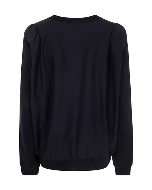 Dries Van Noten Blue Round-Neck Sweater