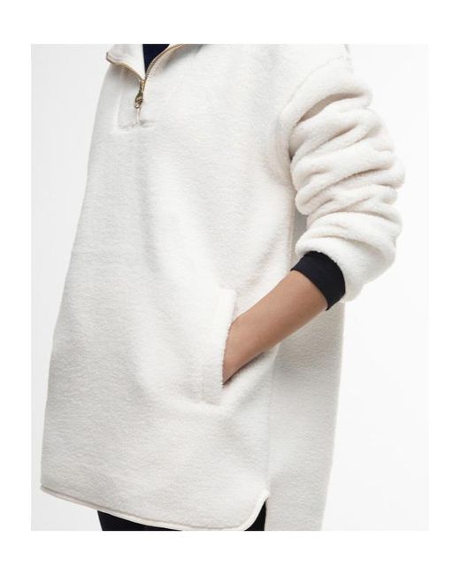 Barbour White Boston Fleece