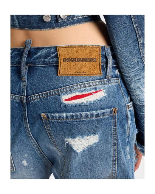 DSquared² Blue Belt-Loop Denim Shorts