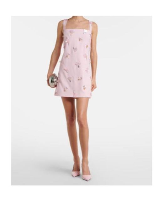 Jonathan Simkhai Pink Ella Embellished Minidress