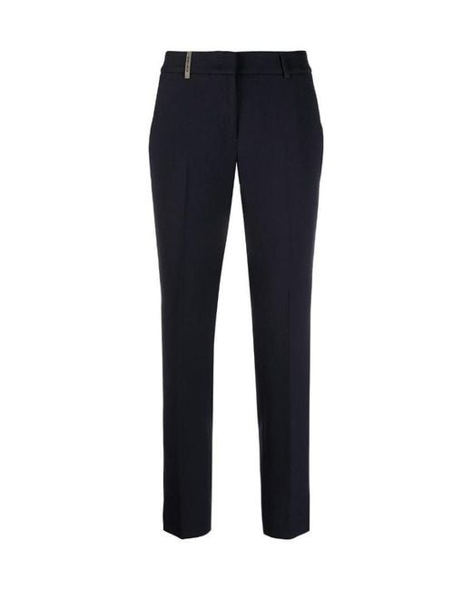 Peserico Blue Double Technical Fabric Trousers