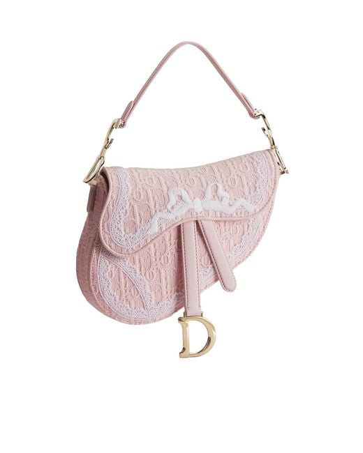 Dior Pink Small Saddle Bag With Strap