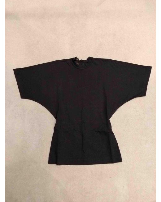 Pinko Black High-Neck Short-Sleeve Top