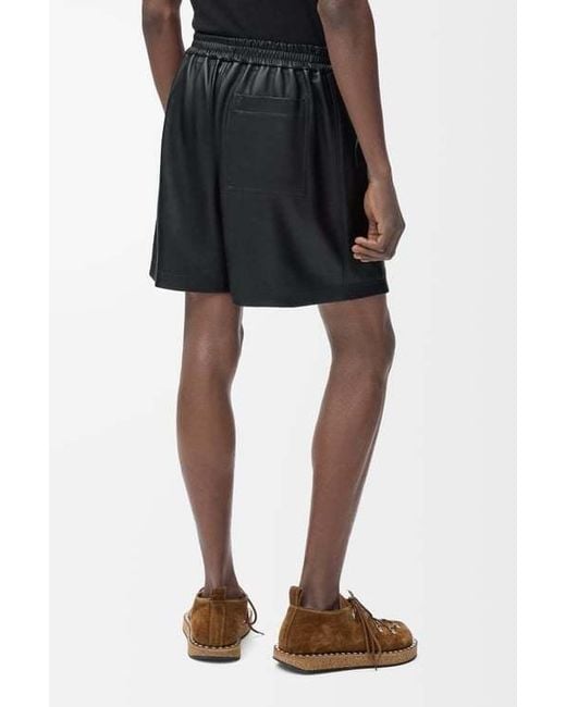 Loewe Black Elastic Waist Shorts for men