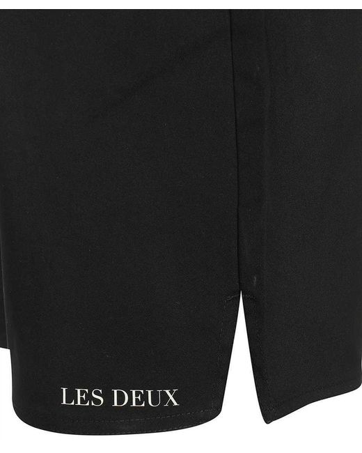 Les Deux Black Elastic Waist Shorts for men