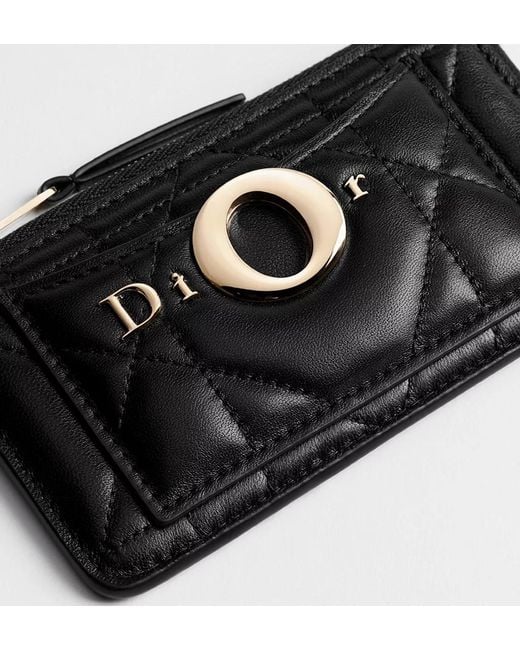Dior Black Milly-La-Foret Cosmos Zipped Card Holder