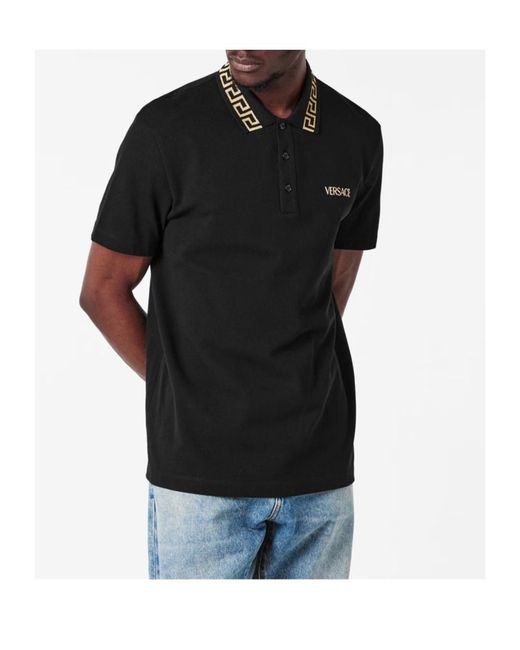Versace Black Greca Polo Sn00 for men