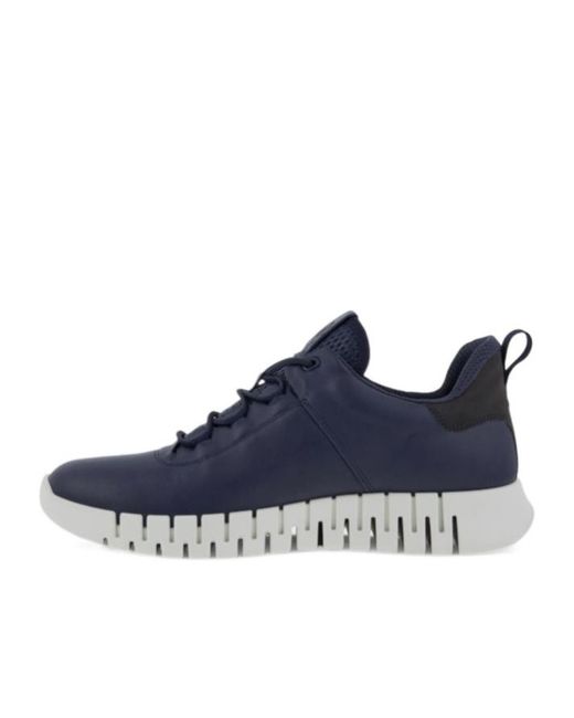 Ecco Blue Laced Sneakers for men