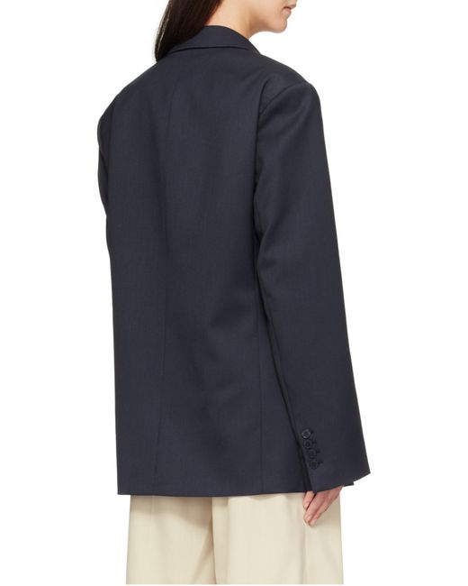 Frankie Shop Blue Newark Double Breasted Blazer
