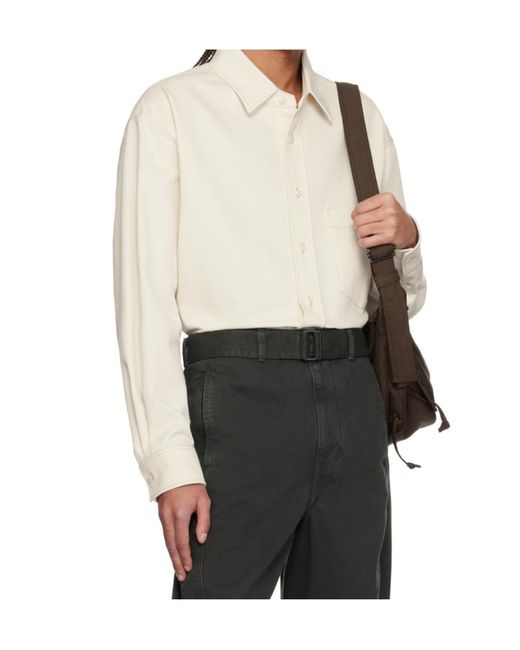 Lemaire Brown Soft Game Shoulder Bag for men