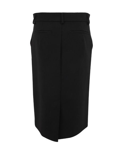 Sportmax Black Straight-Fit Stretch Skirt
