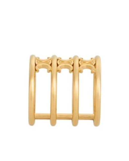 Céline Metallic Triomphe Cage Ring