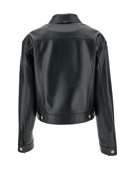 Balenciaga Black Collared Single-Breasted Jacket