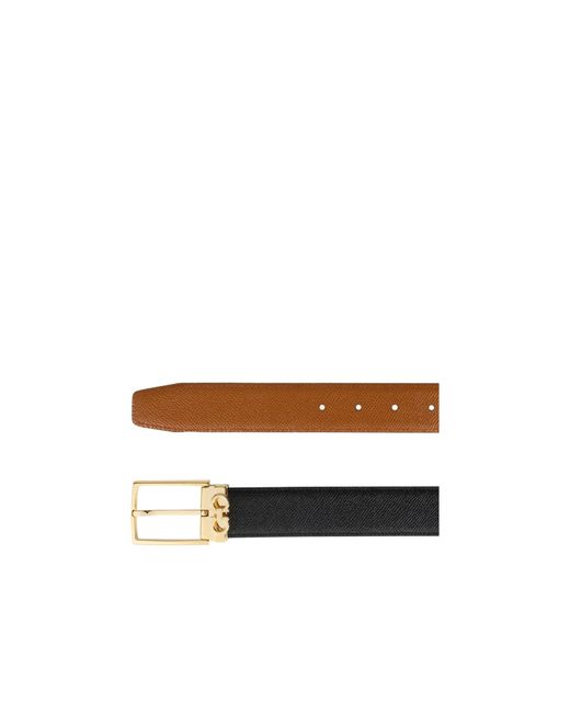 Ferragamo White Ferragamo Reversible Adjustable Belt for men