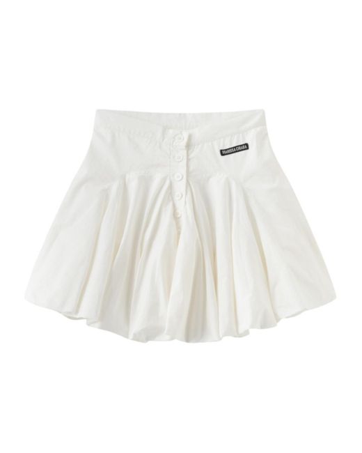 Marissa Chiara White Button Skirt