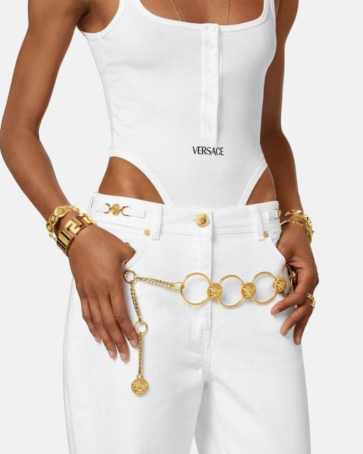 Versace Metallic La Medusa Chain Belt