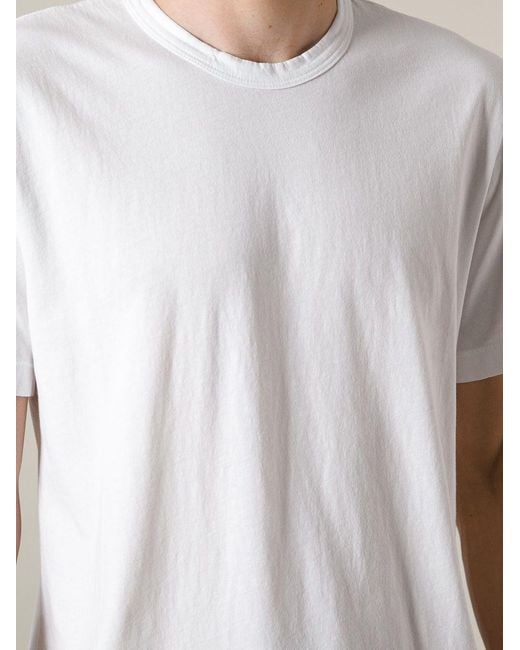 James Perse White Classic Crew Neck T-Shirt for men