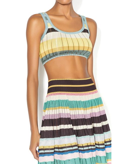 Alaïa Blue Crew Neck Vest