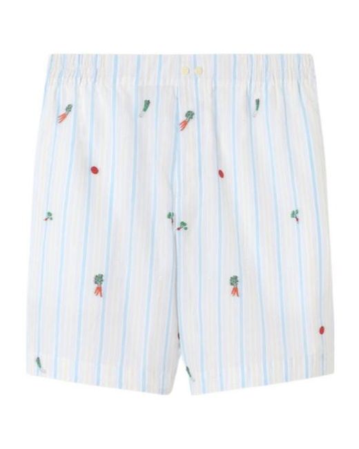 Jacquemus Blue Elastic Waist Shorts for men