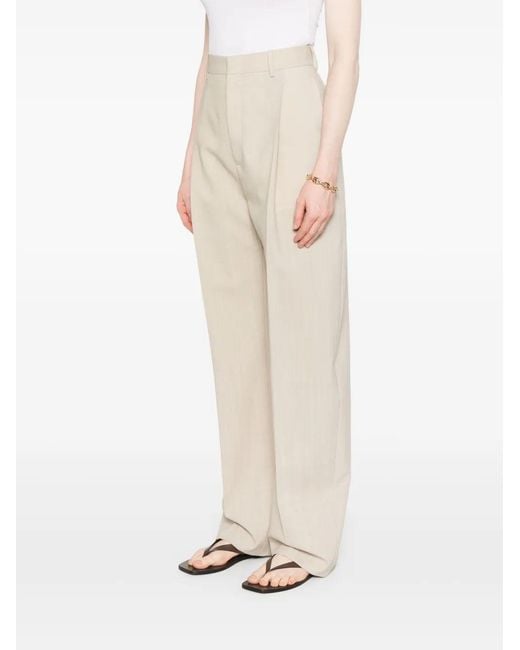 Wardrobe NYC White Pleated Trousers