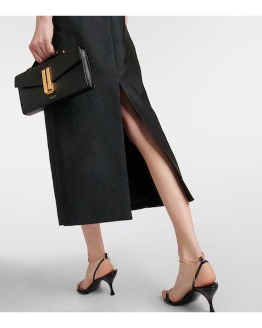 Emilia Wickstead Black Illyse Floral Midi Dress