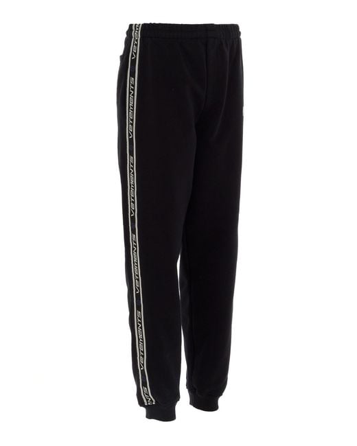 Vetements Black Side Panel Track Pants for men