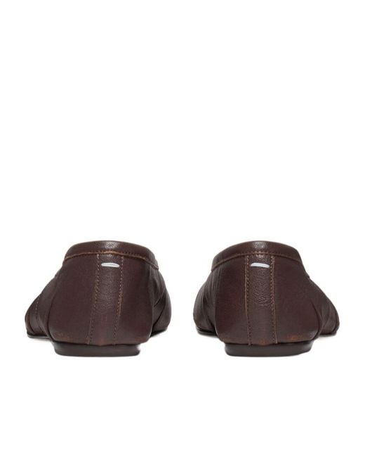 Maison Margiela Brown Tabi Toe Slip-On Ballerina Shoes