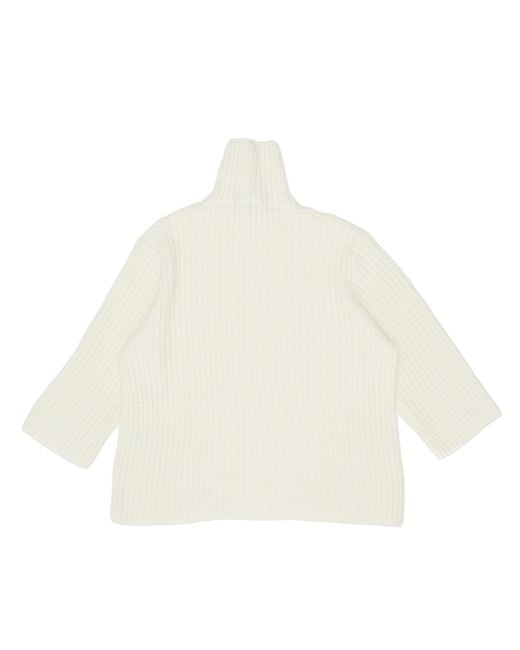 Totême White Totême Long-Sleeved Turtleneck Jumper