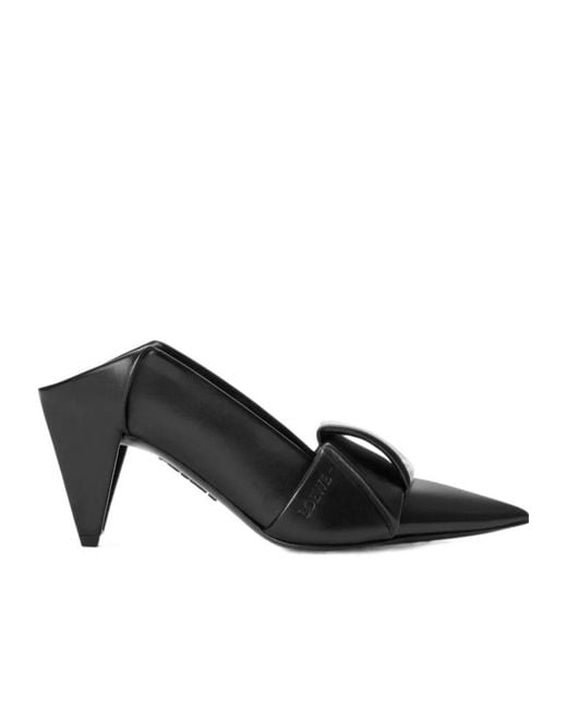 Loewe Black Origami Flap Back Pumps