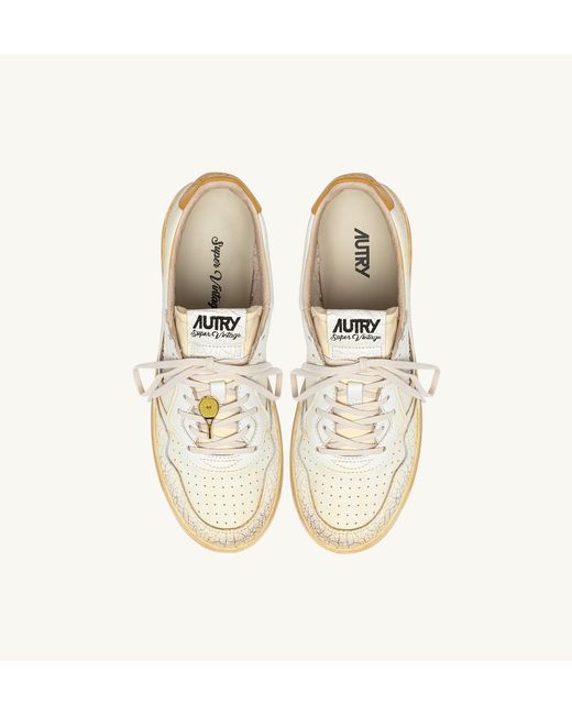 Autry Natural Distressed Low-Top Sneakers for men