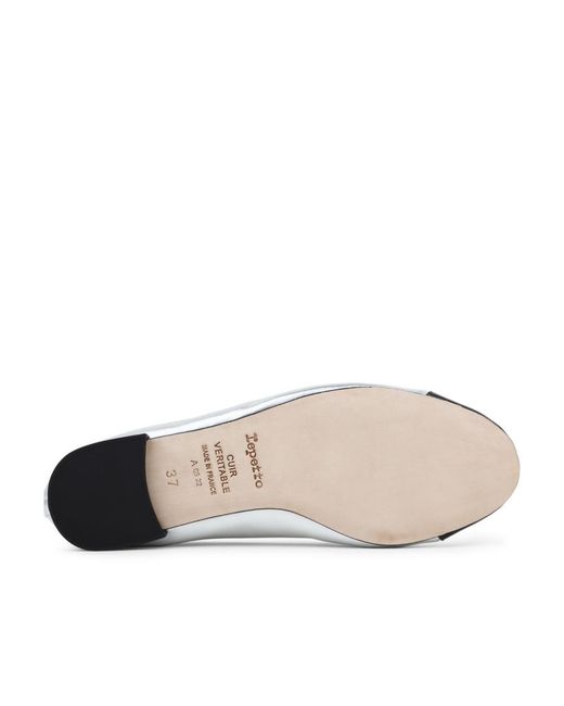 Repetto White Flora Ballet Shoes