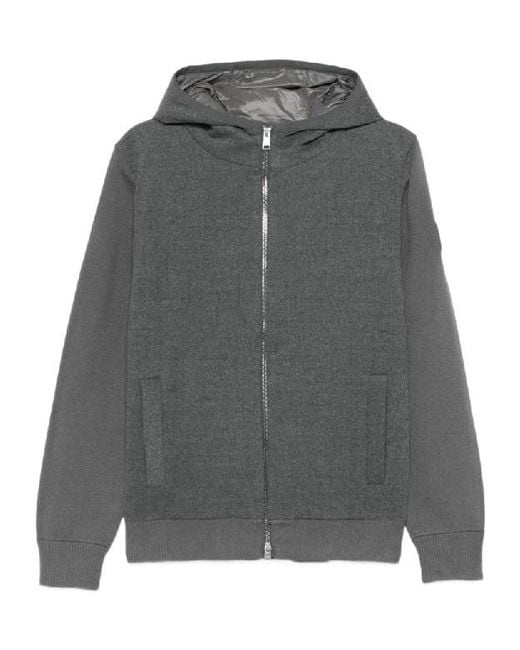 Boss Gray P-Heflo Zip-Up Sweater for men