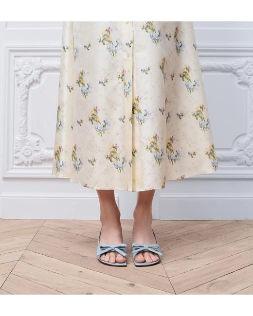 Dior Blue Bow Slingback Heeled Sandals