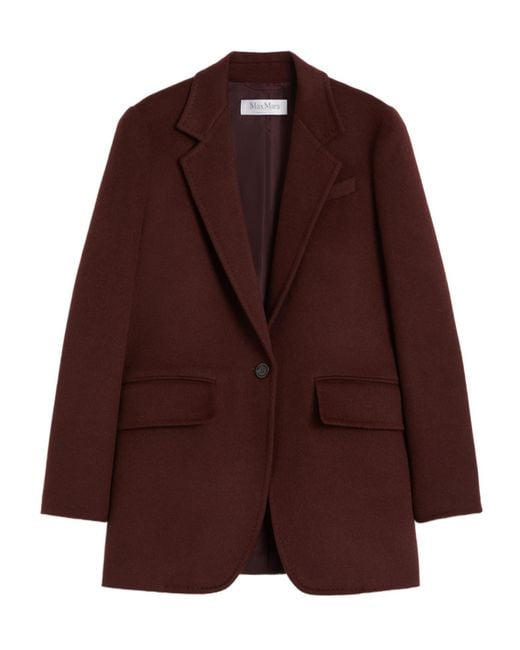 Max Mara Purple Ariccia1234 Single-Breasted Tailored Blazer
