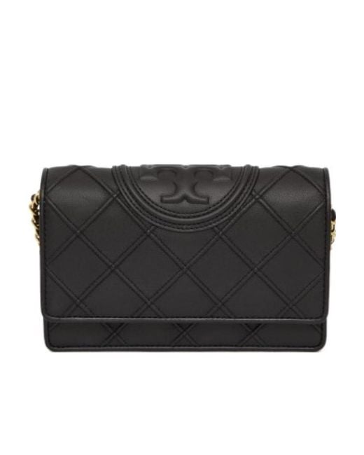 Tory Burch Black Fleming Soft Chain-Linked Wallet
