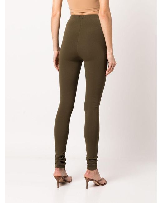 Wardrobe NYC Green Zipped Leggings