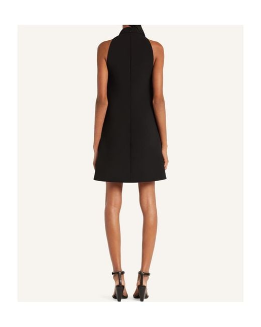 Courreges Black Heritage Crepe A-Line Dress