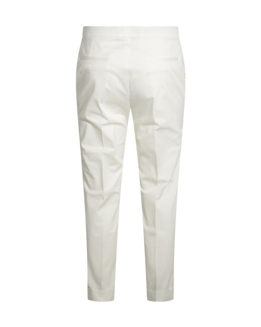 Etro White Cropped Mid-Rise Trousers