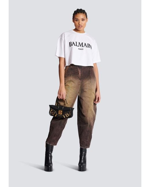 Balmain Brown Tie-Dye Baggy Denim Jeans