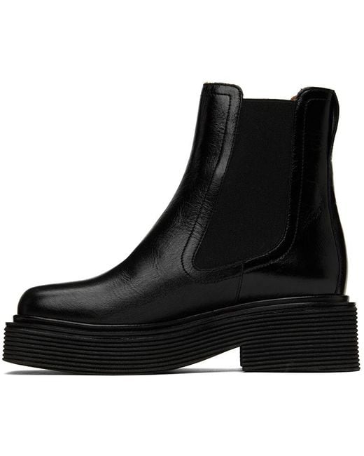 Marni Black Square Toe Ankle Boots