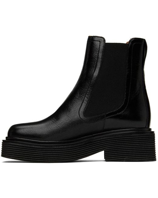 Marni Black Shiny Leather Chelsea Boot