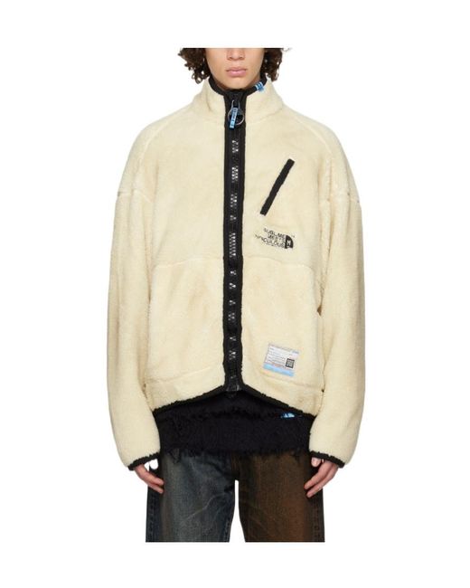 Maison Mihara Yasuhiro Natural Logo-Embroidered Zipped Fleece Jacket for men