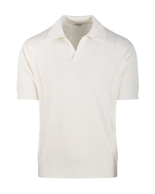 Roberto Collina White Polo-Collar T-Shirt for men