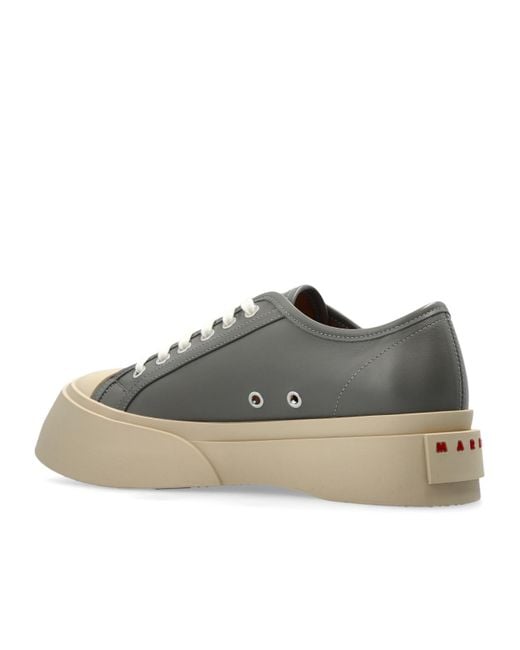 Marni Gray Logo Patch Platform Pablo Sneaker