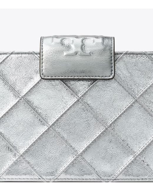 Tory Burch Gray Chain-Linked Crossbody Bag