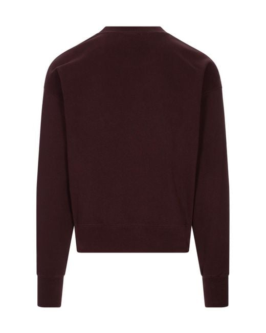 McQueen Purple Logo Printed Crewneck Sweatshirt for men