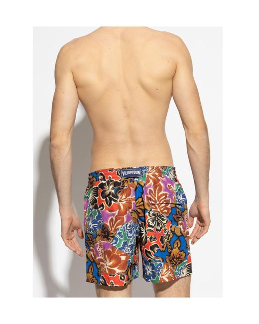Palm Angels Multicolor X Vilebrequin Graphic Printed Swim Shorts for men